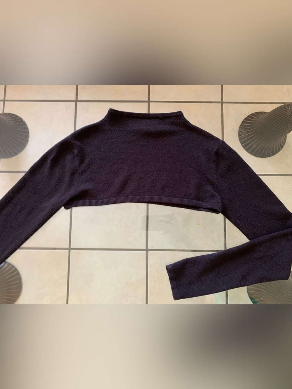 Express Black Cropped Knit Sweater – Bolero Style